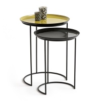 Комплект из 2 журнальных столиков Круглых Tivara единый размер желтый LA REDOUTE INTERIEURS  фото, kupilegko.ru